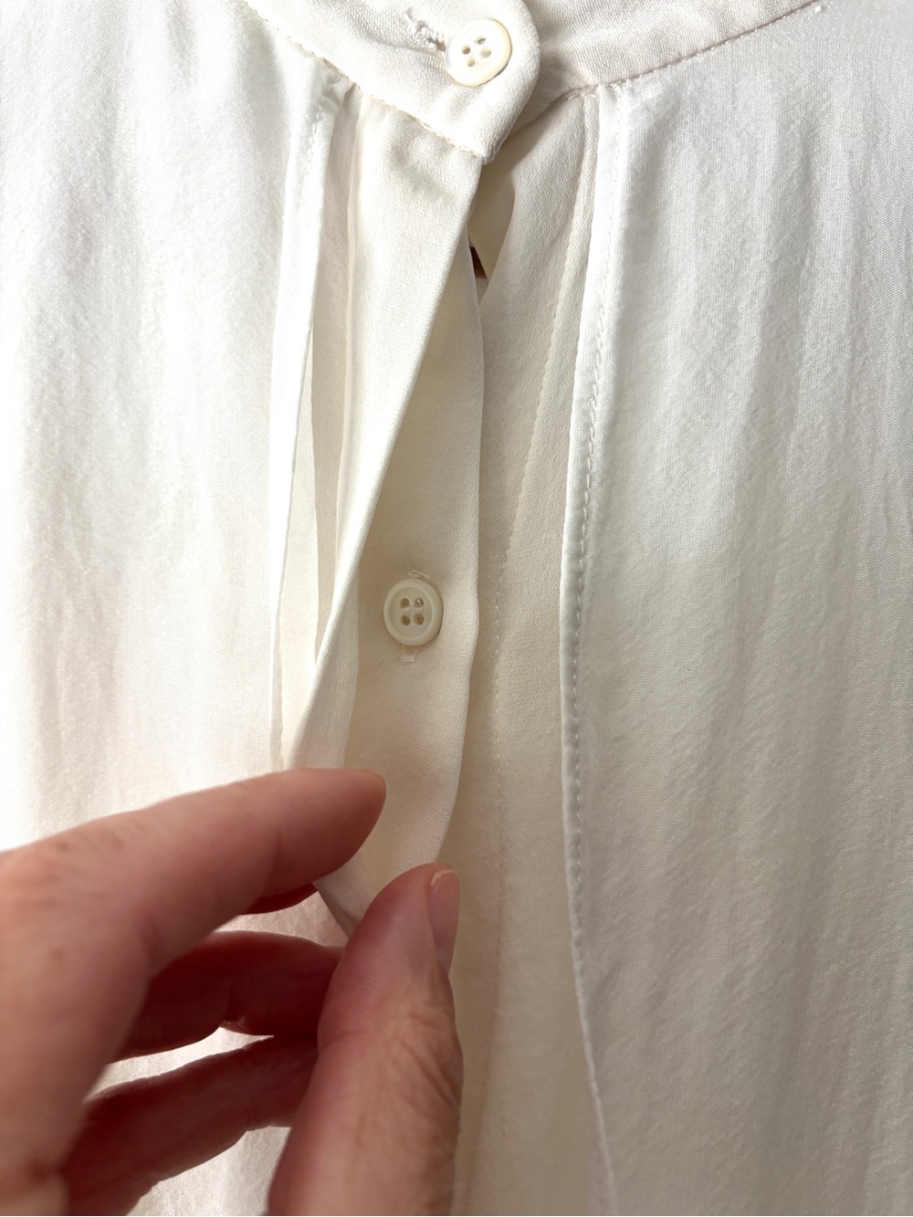 Haute Hippie Sleeveless Silk Tunic Blouse Off White High Low Size L - Picture 4 of 13